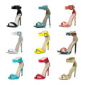 Mode Leder High Heel Lady Sandalen (S11)